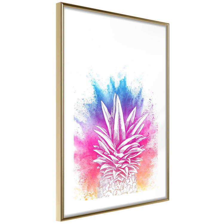 Poster Colorful Pineapple - composition with a tropical fruit on an explosion of colors background 115321 additionalImage 8