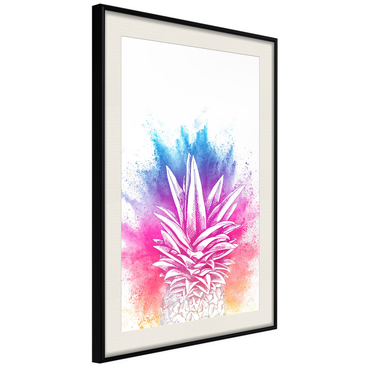Poster Colorful Pineapple - composition with a tropical fruit on an explosion of colors background 115321 additionalImage 3