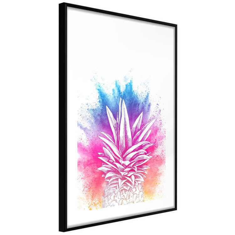 Poster Colorful Pineapple - composition with a tropical fruit on an explosion of colors background 115321 additionalImage 11