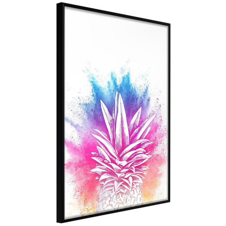 Poster Colorful Pineapple - composition with a tropical fruit on an explosion of colors background 115321 additionalImage 10