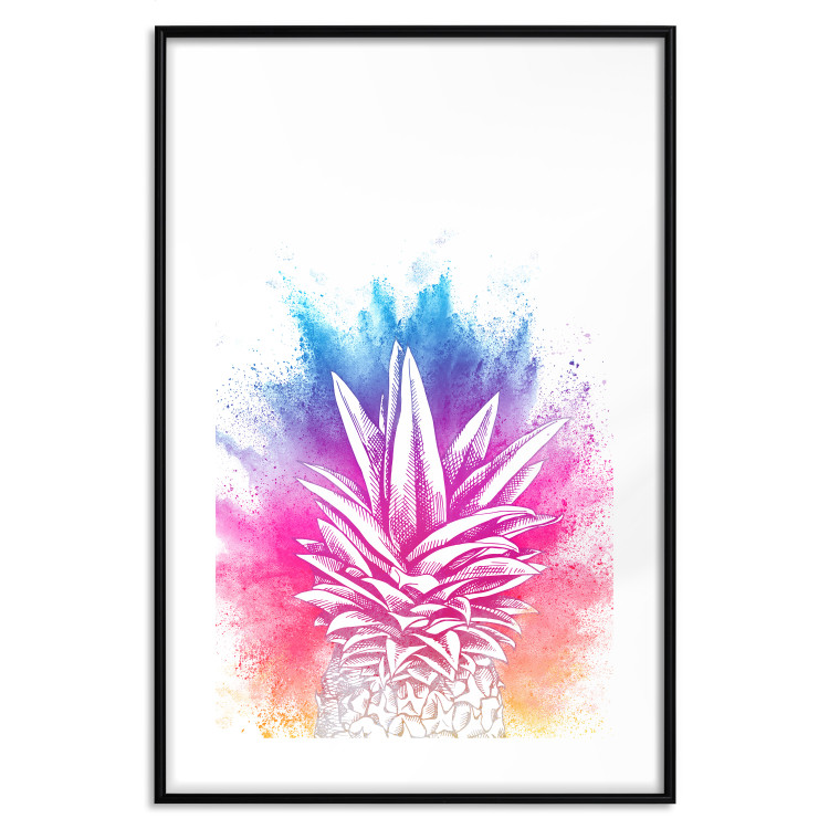 Poster Colorful Pineapple - composition with a tropical fruit on an explosion of colors background 115321 additionalImage 15