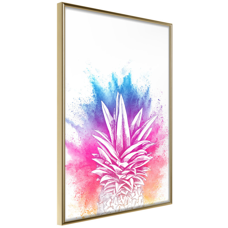Poster Colorful Pineapple - composition with a tropical fruit on an explosion of colors background 115321 additionalImage 14