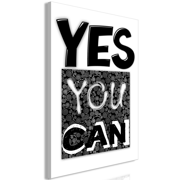 Canvas Print Challenge (1-part) - Large Motivational Text on Black and White Background 116321 additionalImage 2