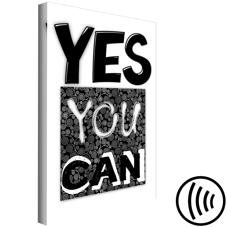 Canvas Print Challenge (1-part) - Large Motivational Text on Black and White Background 116321 additionalImage 6