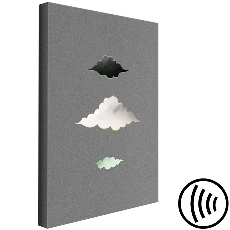 Canvas Print Abstract clouds - various, colorful clouds on a gray background 118121 additionalImage 6