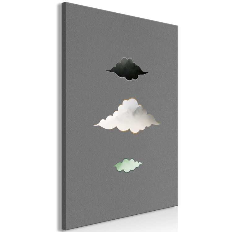 Canvas Print Abstract clouds - various, colorful clouds on a gray background 118121 additionalImage 2