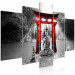 Canvas Buddha Smile (5 Parts) Wide Red 121921 additionalThumb 2