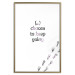 Wall Poster Choose to Keep Going - black English text and footprints 123221 additionalThumb 16