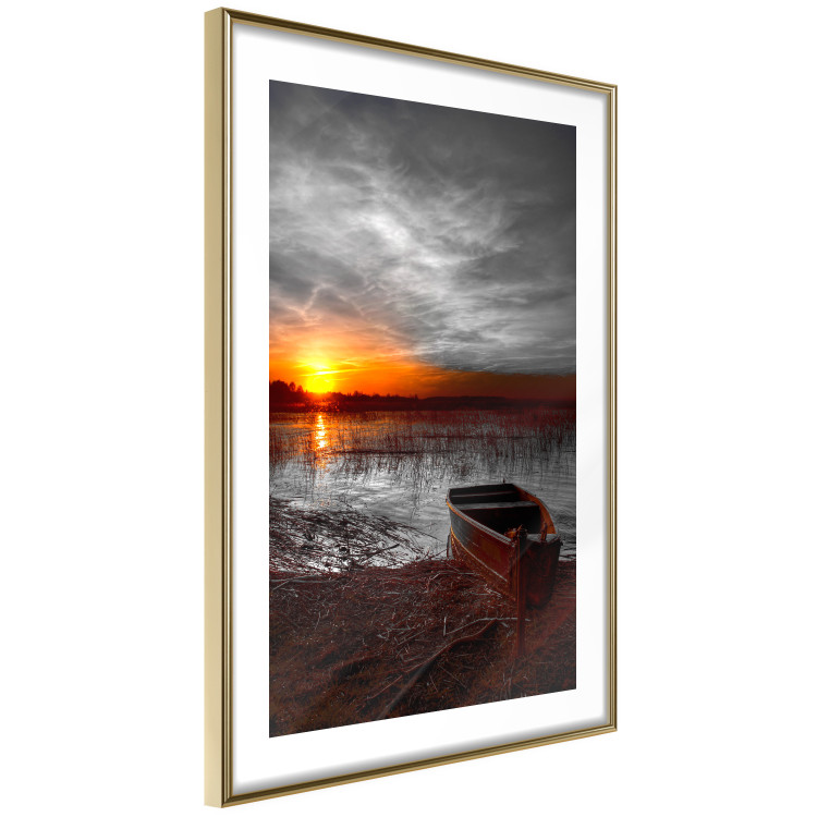 Wall Poster Romantic Lake - landscape of lake against sunset backdrop 123621 additionalImage 6