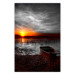 Wall Poster Romantic Lake - landscape of lake against sunset backdrop 123621