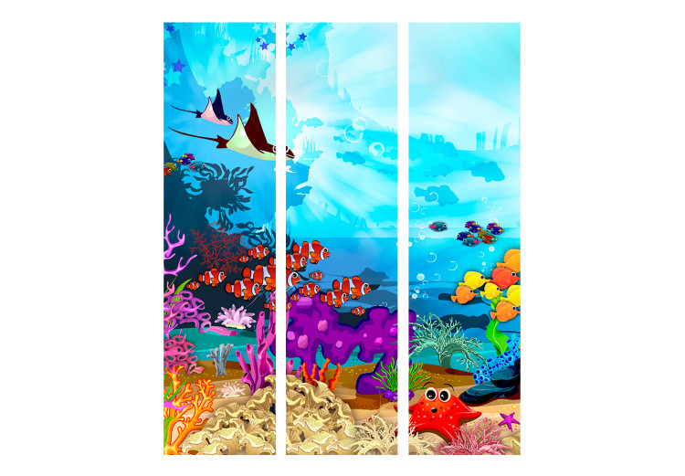 Room Separator Colorful Fish (3-piece) - cheerful colorful composition for children 124221 additionalImage 3