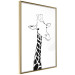 Wall Poster Checkered Giraffe - black giraffe sketch on a contrasting white background 125721 additionalThumb 14