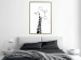 Wall Poster Checkered Giraffe - black giraffe sketch on a contrasting white background 125721 additionalThumb 7
