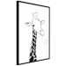 Wall Poster Checkered Giraffe - black giraffe sketch on a contrasting white background 125721 additionalThumb 12