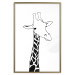 Wall Poster Checkered Giraffe - black giraffe sketch on a contrasting white background 125721 additionalThumb 20