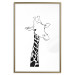Wall Poster Checkered Giraffe - black giraffe sketch on a contrasting white background 125721 additionalThumb 16