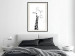 Wall Poster Checkered Giraffe - black giraffe sketch on a contrasting white background 125721 additionalThumb 22