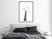 Wall Poster Checkered Giraffe - black giraffe sketch on a contrasting white background 125721 additionalThumb 6