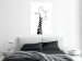 Wall Poster Checkered Giraffe - black giraffe sketch on a contrasting white background 125721 additionalThumb 23