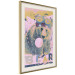 Poster Bear and Balloon - playful animal in a colorful pink motif with inscriptions 127021 additionalThumb 3