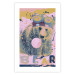 Poster Bear and Balloon - playful animal in a colorful pink motif with inscriptions 127021 additionalThumb 25