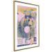 Poster Bear and Balloon - playful animal in a colorful pink motif with inscriptions 127021 additionalThumb 7