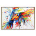 Wall Poster Phenomenal Flight - abstract flying colorful parrot on a white background 127321 additionalThumb 17