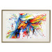 Wall Poster Phenomenal Flight - abstract flying colorful parrot on a white background 127321 additionalThumb 20