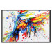 Wall Poster Phenomenal Flight - abstract flying colorful parrot on a white background 127321 additionalThumb 18