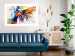 Wall Poster Phenomenal Flight - abstract flying colorful parrot on a white background 127321 additionalThumb 5