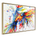 Wall Poster Phenomenal Flight - abstract flying colorful parrot on a white background 127321 additionalThumb 14