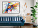 Wall Poster Phenomenal Flight - abstract flying colorful parrot on a white background 127321 additionalThumb 4