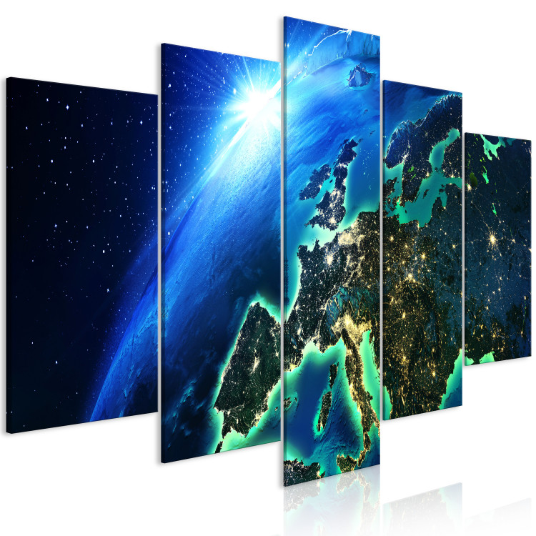 Canvas Blue Planet (5-part) wide - world seen from space 128821 additionalImage 2