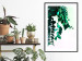 Poster Nature's Beads - plant with natural leaves on a contrasting background 129921 additionalThumb 22