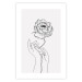 Wall Poster Delicate Flower - line art of flowers and hands on a contrasting white background 131921 additionalThumb 25