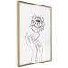 Wall Poster Delicate Flower - line art of flowers and hands on a contrasting white background 131921 additionalThumb 12