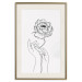 Wall Poster Delicate Flower - line art of flowers and hands on a contrasting white background 131921 additionalThumb 20