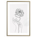 Wall Poster Delicate Flower - line art of flowers and hands on a contrasting white background 131921 additionalThumb 14