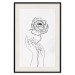 Wall Poster Delicate Flower - line art of flowers and hands on a contrasting white background 131921 additionalThumb 19
