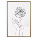 Wall Poster Delicate Flower - line art of flowers and hands on a contrasting white background 131921 additionalThumb 17