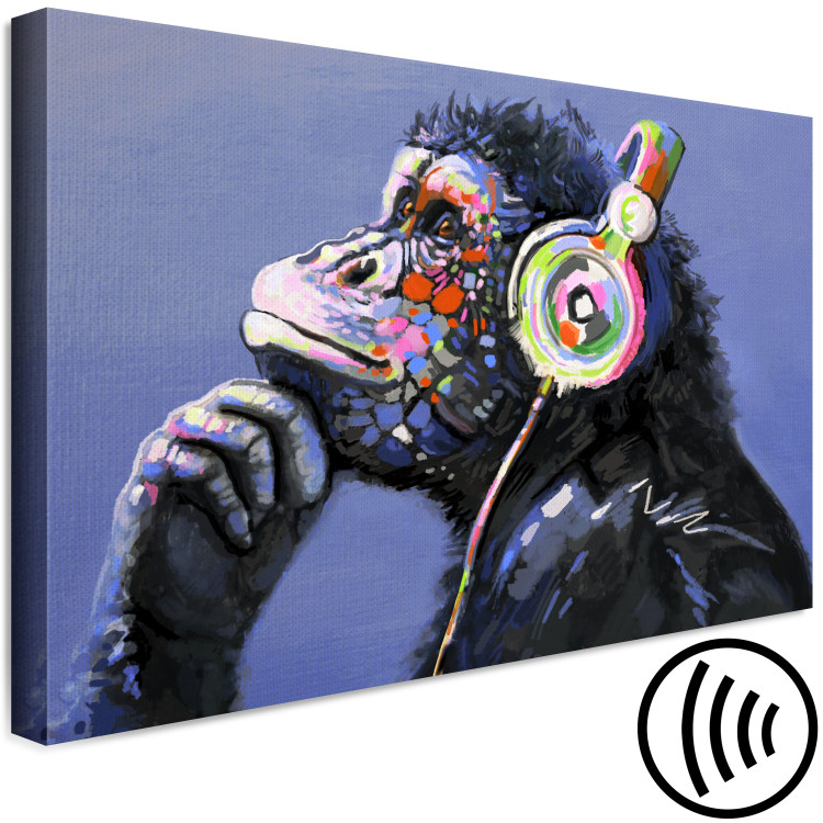 Canvas Art Print Musical Monkey (1 Part) Wide 132421 additionalImage 6