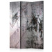 Room Divider Screen Geometric Wall (3-piece) - modern abstraction on concrete 132721