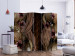 Room Divider Burgundy Pansies II (5-piece) - abstraction in flowers and crystals 132921 additionalThumb 2