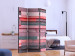 Room Divider Screen Pink Cottage (3-piece) - composition in colorful wooden strips 133021 additionalThumb 2