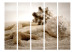 Room Separator Beach and Seashell II - beige composition of various seashells on sand 133921 additionalThumb 3