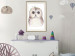 Poster Cheerful Owl - portrait of an owl with a flower on a white contrasting background 135721 additionalThumb 20