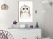 Poster Cheerful Owl - portrait of an owl with a flower on a white contrasting background 135721 additionalThumb 15