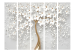 Folding Screen Magical Magnolia II (5-piece) - Tree with white flowers 136121 additionalThumb 3