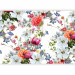 Photo Wallpaper Multicoloured bouquets - colourful flowers on a white background in vintage style 136321 additionalThumb 5