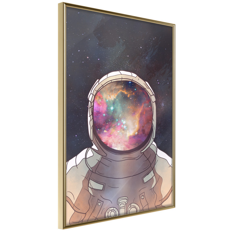 Poster Stellar Explorer - colorful abstraction with an astronaut against a cosmic background 137521 additionalImage 10